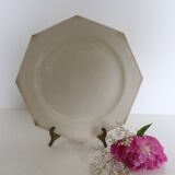 Creil and Montereau plates, 19th century, Perle model, ivory / lot 1