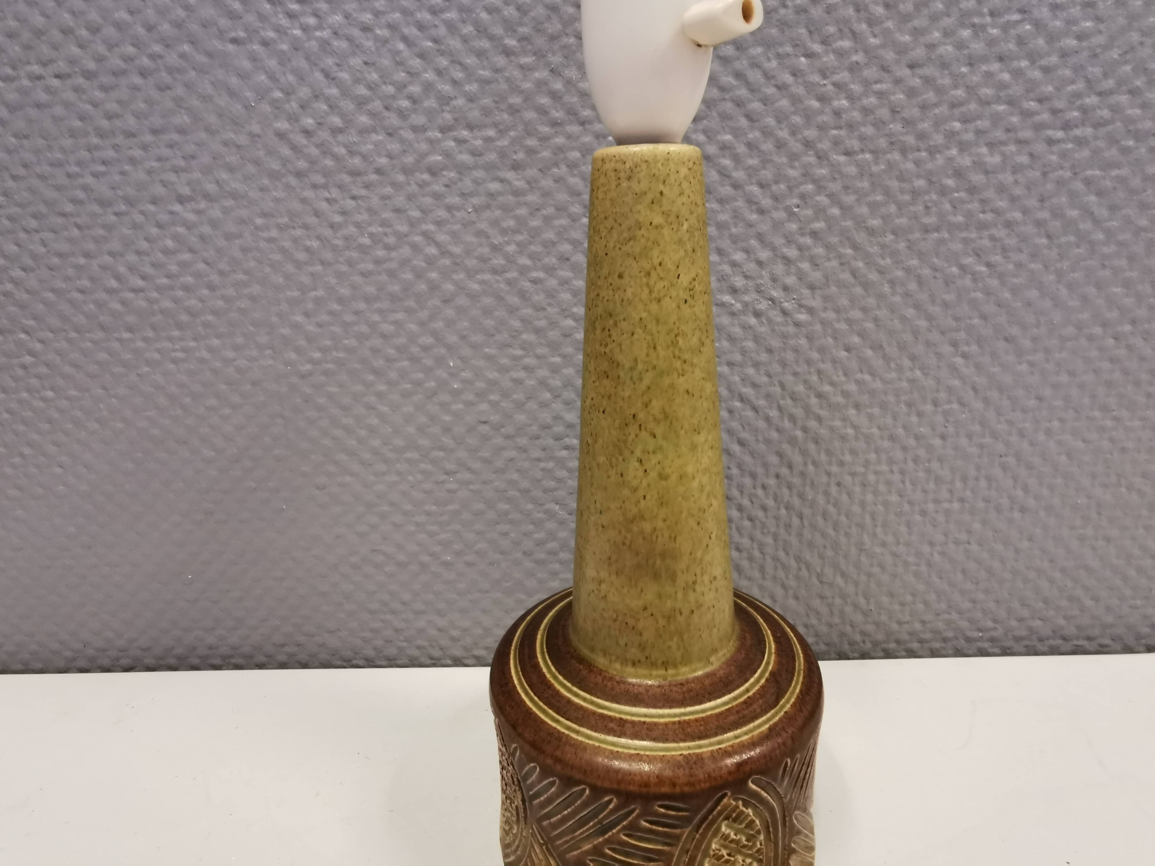 Table lamp from P.M ceramics, Denmark 1970s.