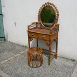 Vintage rattan stool