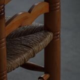 Set of 6 modern French brutalist chairs, in the style of Charles Dudouyt, made in the 1960s.