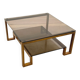 Metal and glass coffee table, 1970