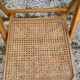Lot de 3 chaises pliantes en bois et cannage