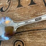 1 ladle and 1 spoon in silver