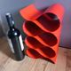 Red painted metal bottle holder, vintage 1980