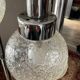 Lustre cascade chrome et verre givré  des années 70