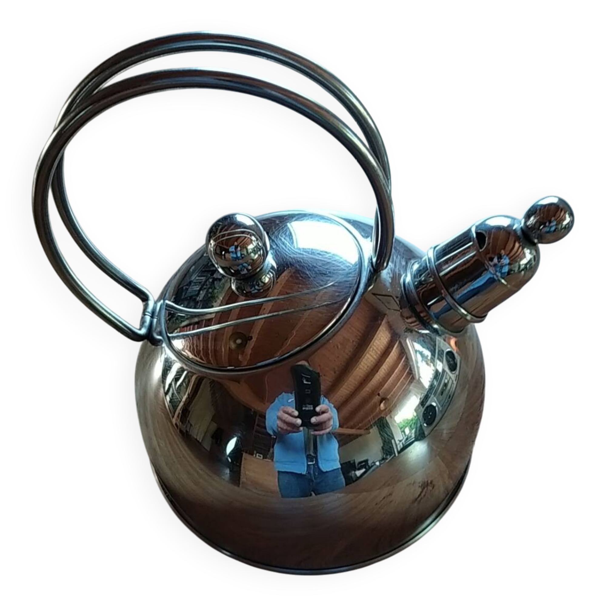 Demeyere 2.5 L whistling kettle.