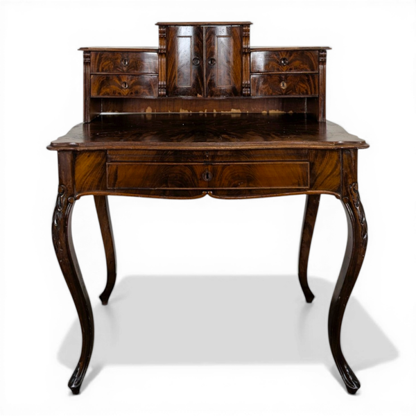 Petit bureau bonheur du jour en acajou