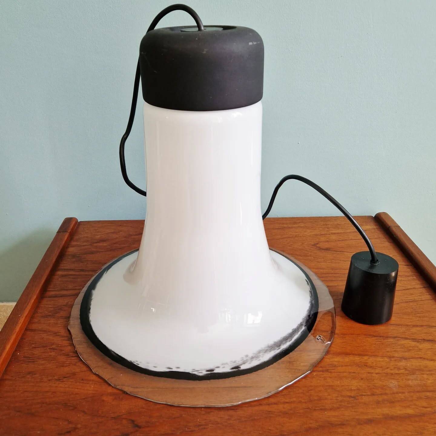 Large glass pendant light, Peill & Putzler, 1970s