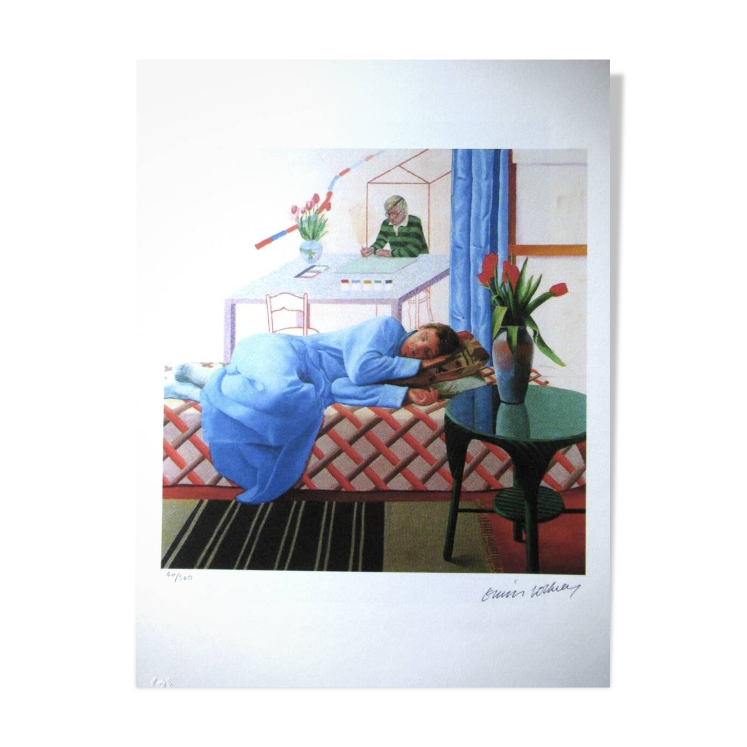 Lithographie de David Hockney signée et numérotée