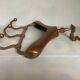 Coat rack gilded metal hanger varnished