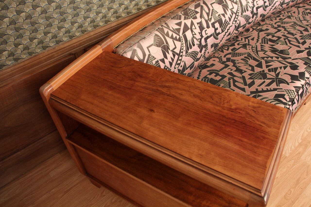 Art deco bench of the Majorelle workshops 330 cm long