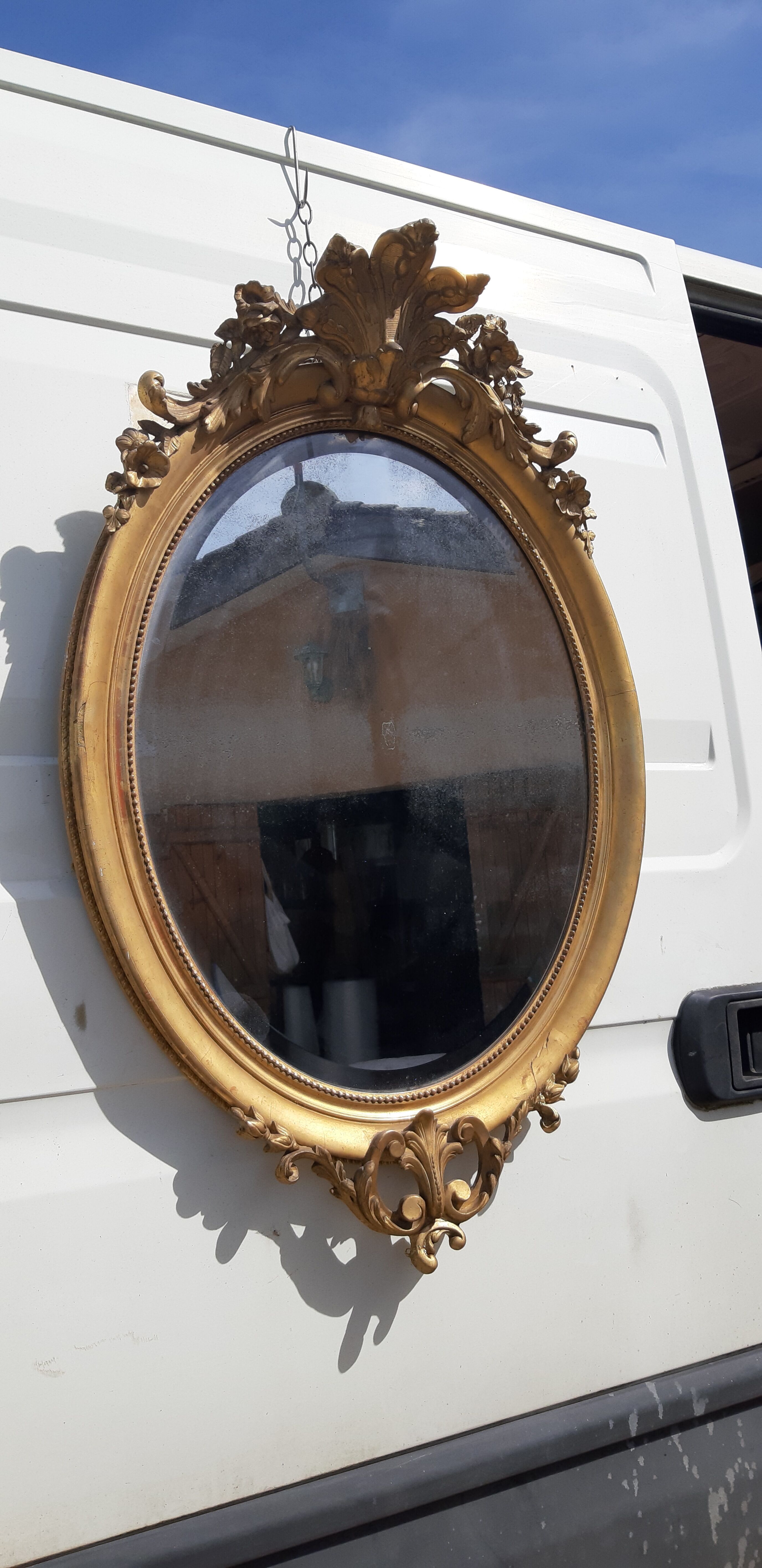 Mirror golden 19th