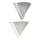 Appliques space age plastique abs et verre dépoli, set de 2