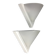Appliques space age plastique abs et verre dépoli, set de 2