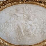 Top of door decorative paneau gilded wood