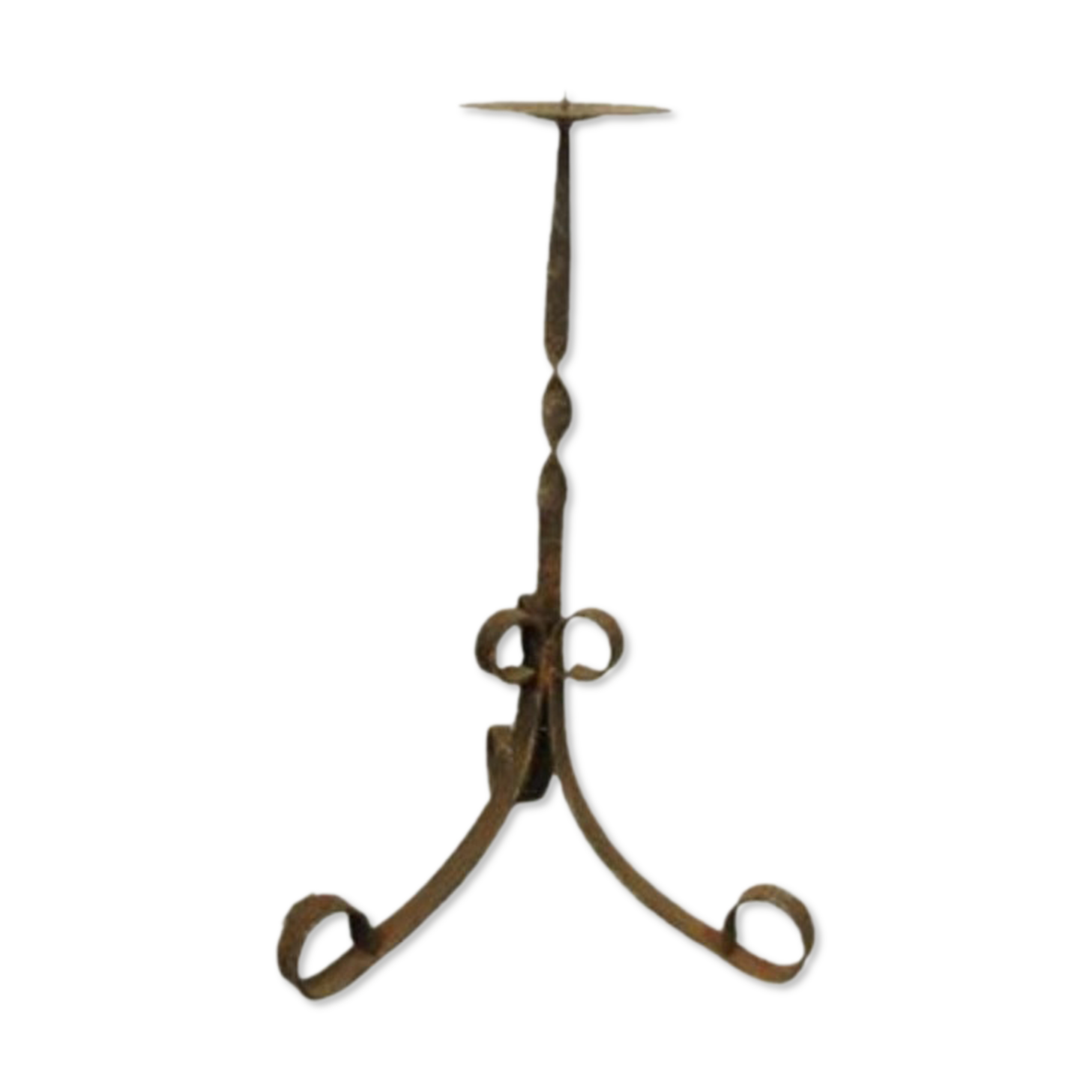 Antique steel candlestick