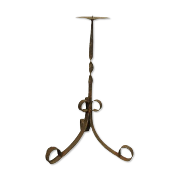Antique steel candlestick