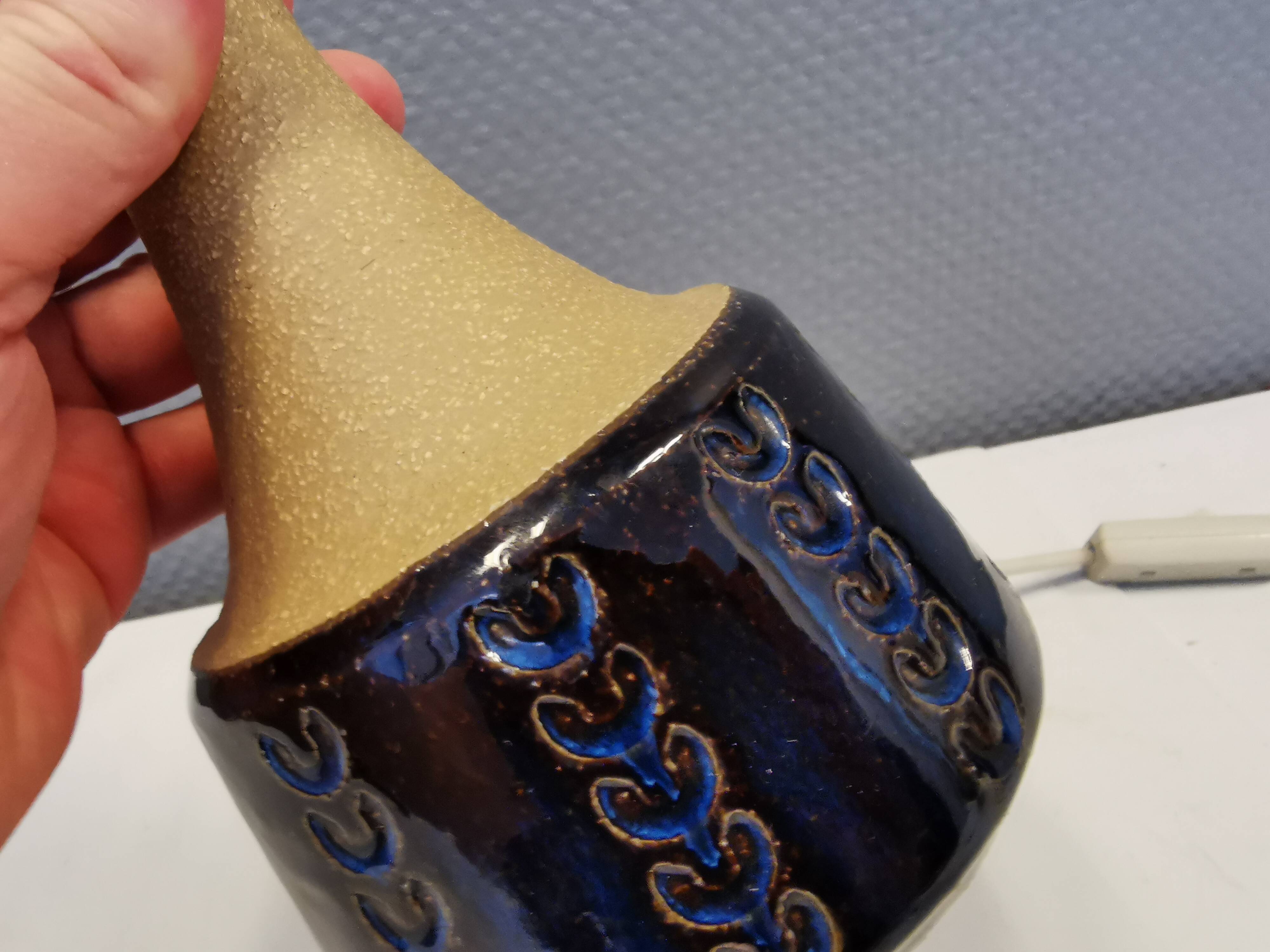 Ceramic table lamp by Maria Philippi (MP), for Søholm Denmark 1960s.