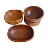 Set of 5 wooden ramekins