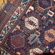Handmade antique collectible Persian Khamseh bag face 58cm x 67cm 1880s