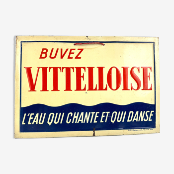 Vitteloise buvez  l'eau qui chante et qui danse tole lithographiee   de andreis marseille