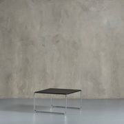Table basse en métal noir et aluminium, Danemark, années 1970