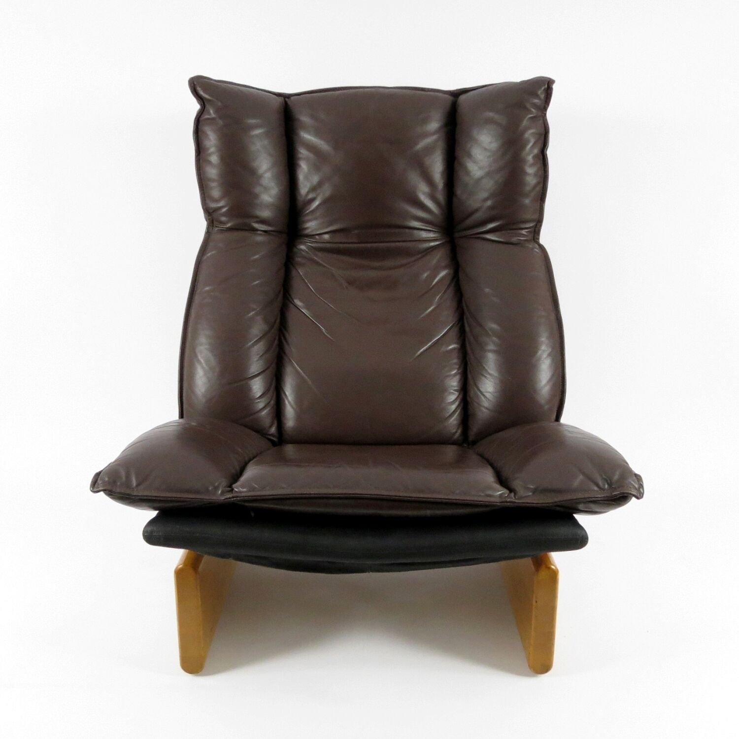 Dutch leather lounge chair from Leolux, 1970s