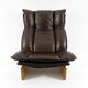 Dutch leather lounge chair from Leolux, 1970s