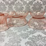 Lot service art table luminarc arcoroc model rosaline vintage 1950/1960