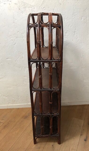 Shelf in rattan and bamboo