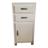Meuble blanc 2 tiroirs & 1 porte