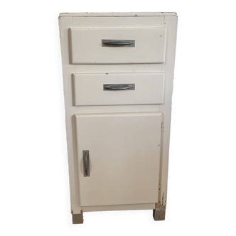 White cabinet 2 drawers & 1 door