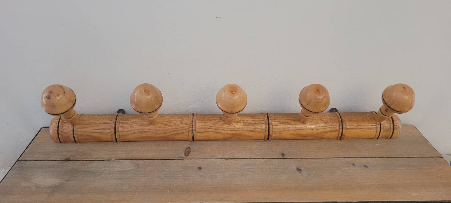 Wooden coat rack