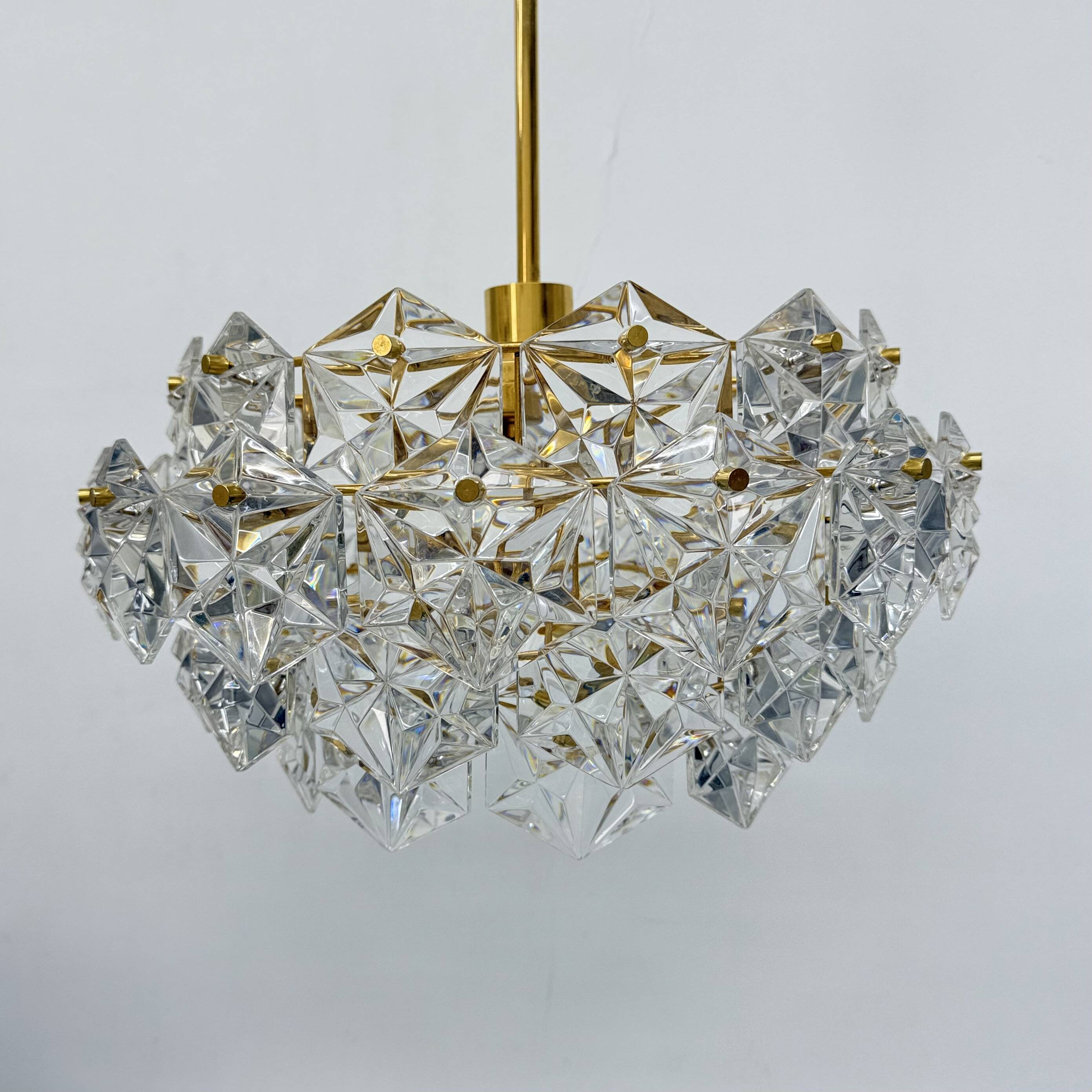 Kinkeldy chandelier with crystal , 1970s