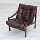 1970s, Norwegian design by Torbjørn Afdal, "Hunter" chair, leather.