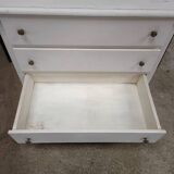 Chest of drawers from the 60s, 3 drawers, painted white