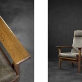 Rare Vintage Mid-Century Danish Modern Armchair Model GE 181 A from Getama