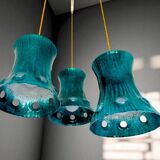 Green cast iron cascading chandelier