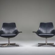 Set of leather armchairs by Rodolfo Dordoni for Matteo Grassi, 1990s