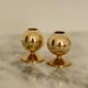Pair of mid-century Swedish brass candle holders