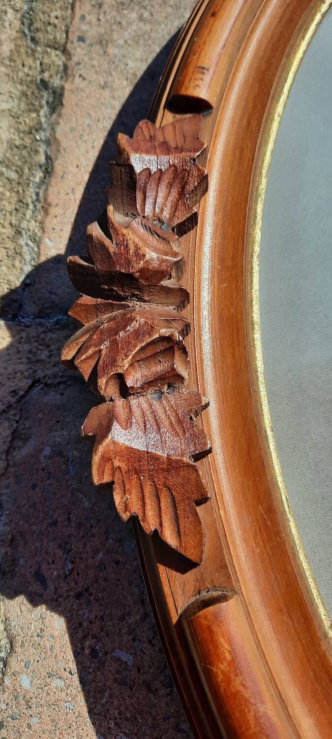 Antique carved wooden frame