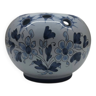 Nevers ceramic flower vase by JM Montagnon
