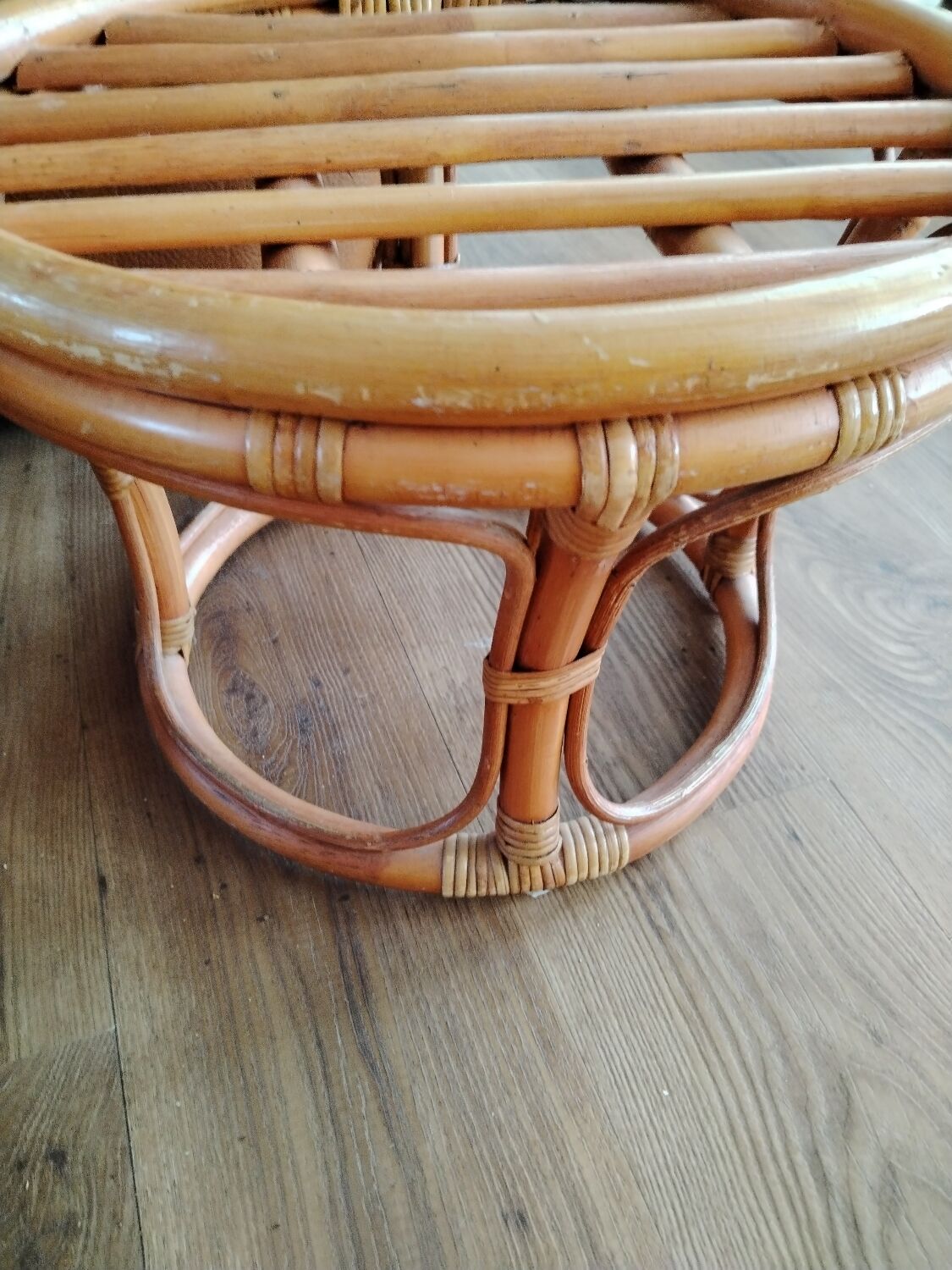 Pair of rattan stools