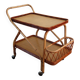 1960s rattan bar cart