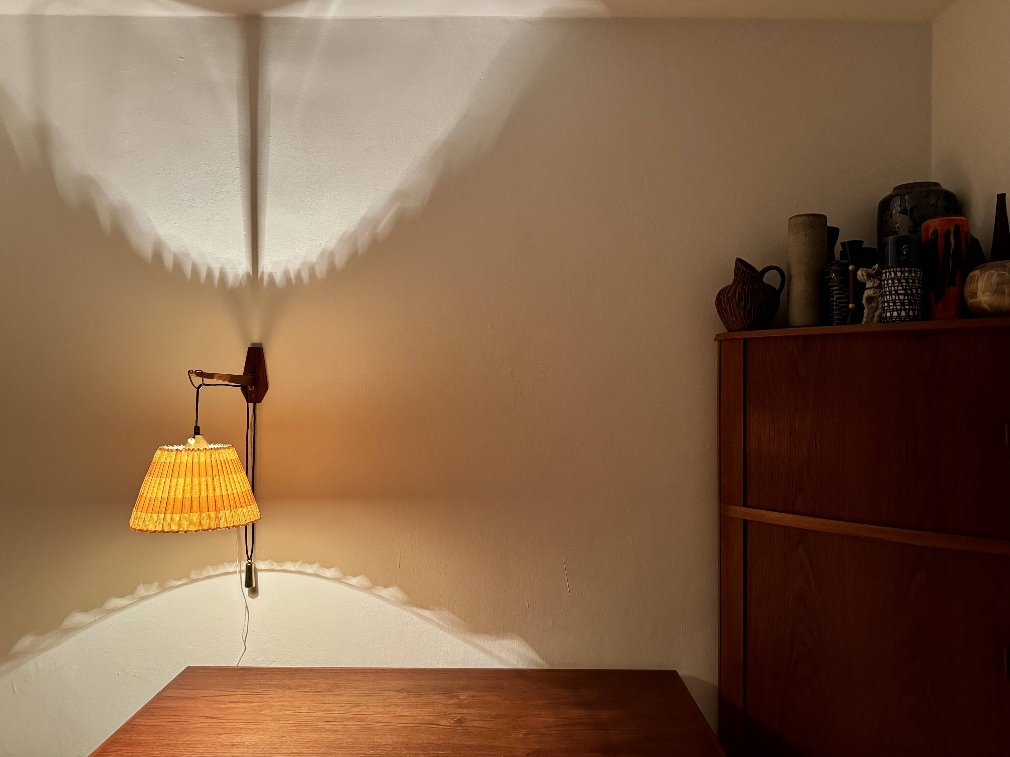 Adjustable Pleated Wall Lamp by Kaiser Leuchten