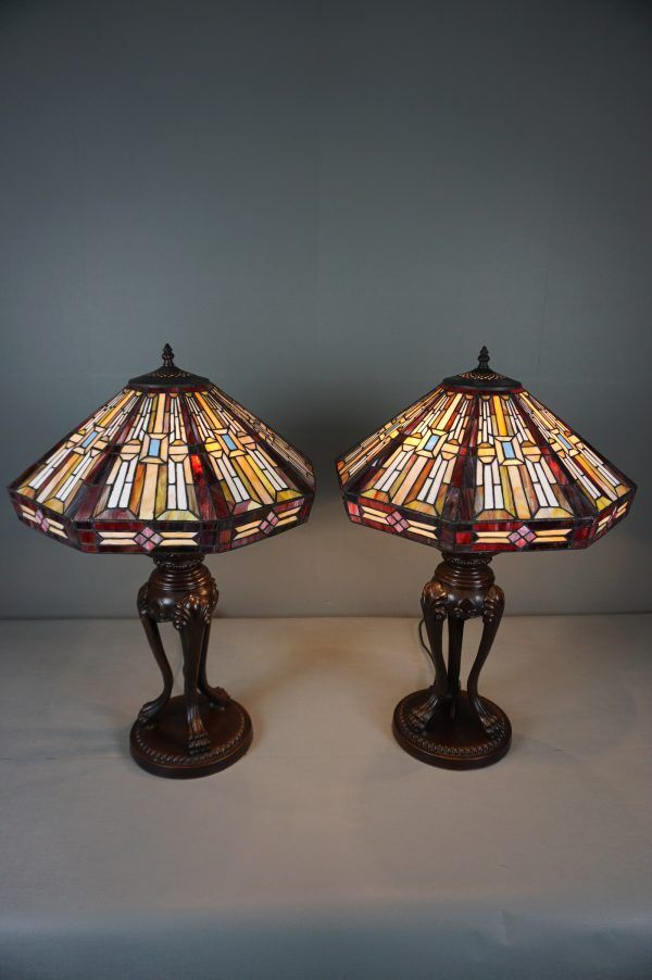 Set of 2 Tiffany lamps