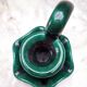 Beautiful vintage candle holder in green slip – glazed ceramic
