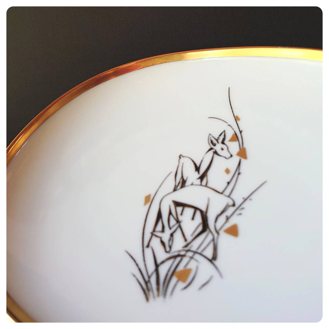 Service vintage Porzellanmalerei Leni Parbus Oberkotzau