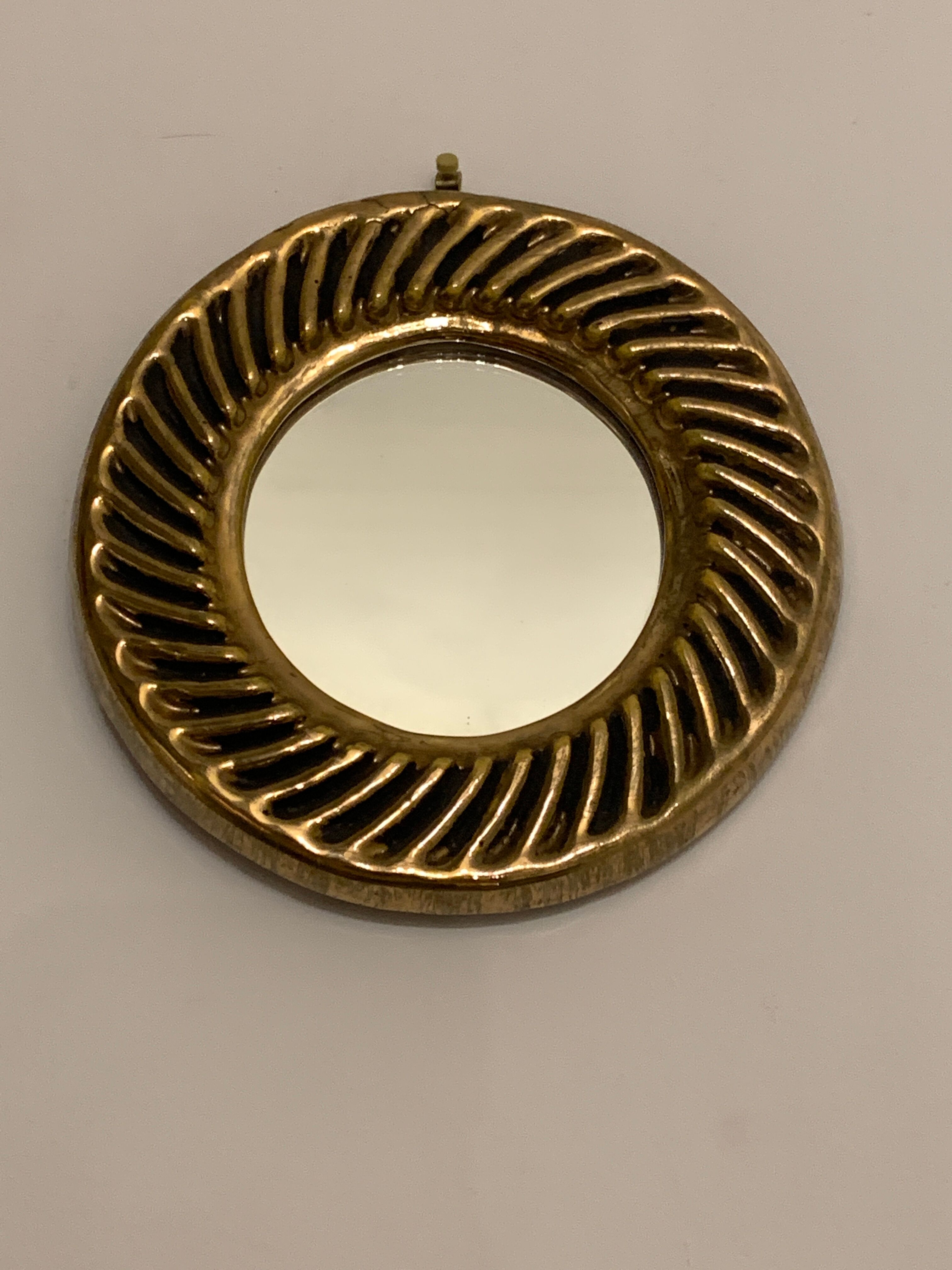Miroir en céramique années 50/70