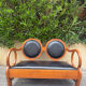 original Hungarian Art Deco bench in walnut by Lajos Kozma